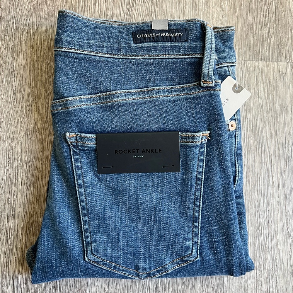 Citizens Of Humanity Blue Ankle Cropped Jeans